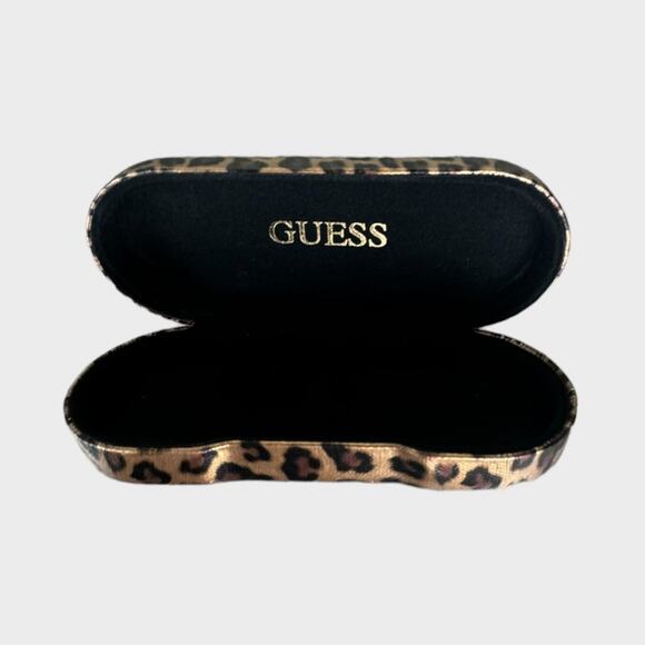 GUESS Hard Leopard Print Glasses Case - Picture 1 of 6